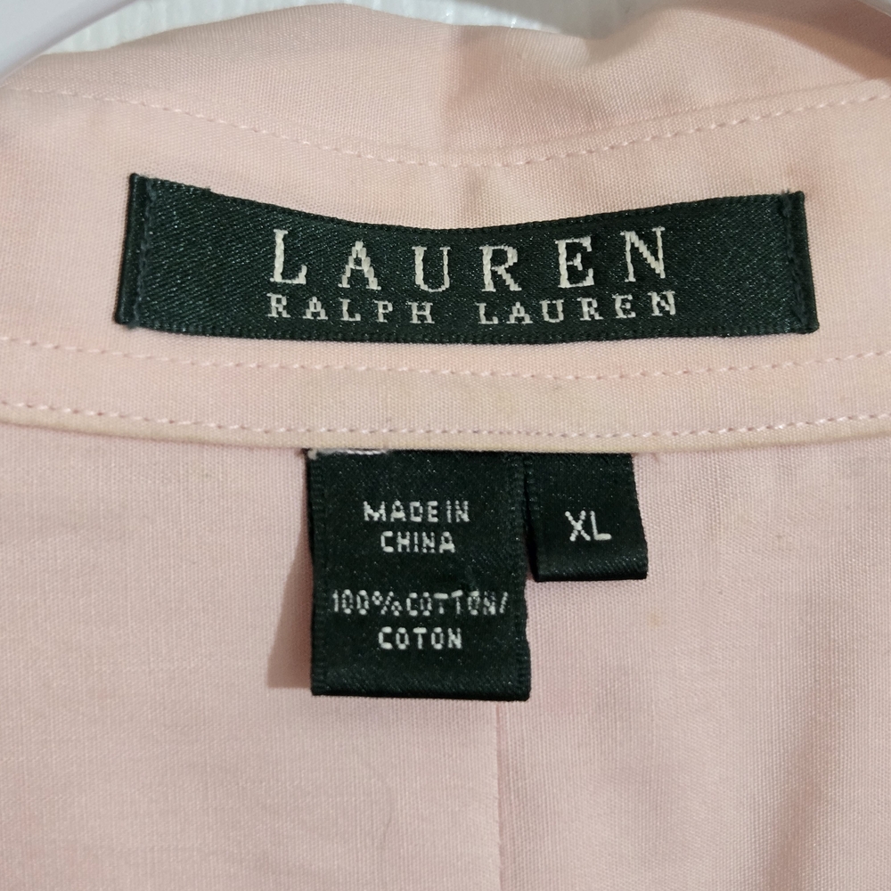 Ralph Lauren Polo Women's Long Sleeve Button Down Top ~ Sz. XL ~ Dusty Pink ~EUC - Picture 5 of 7